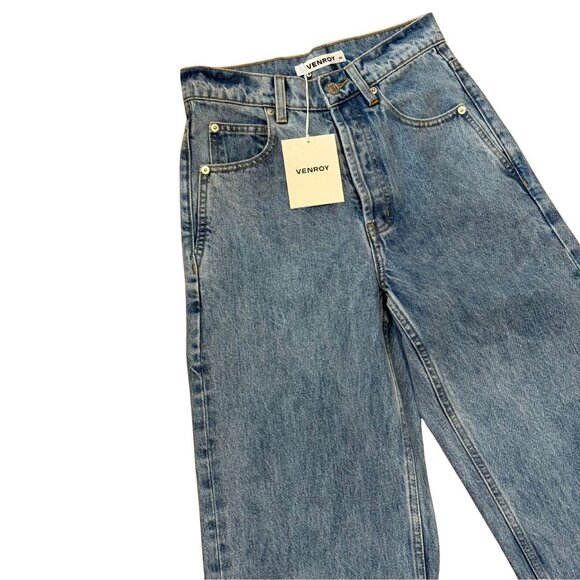 VENROY V Front Denim Light Blue Jean $180 NWT XS - Picture 6 of 7